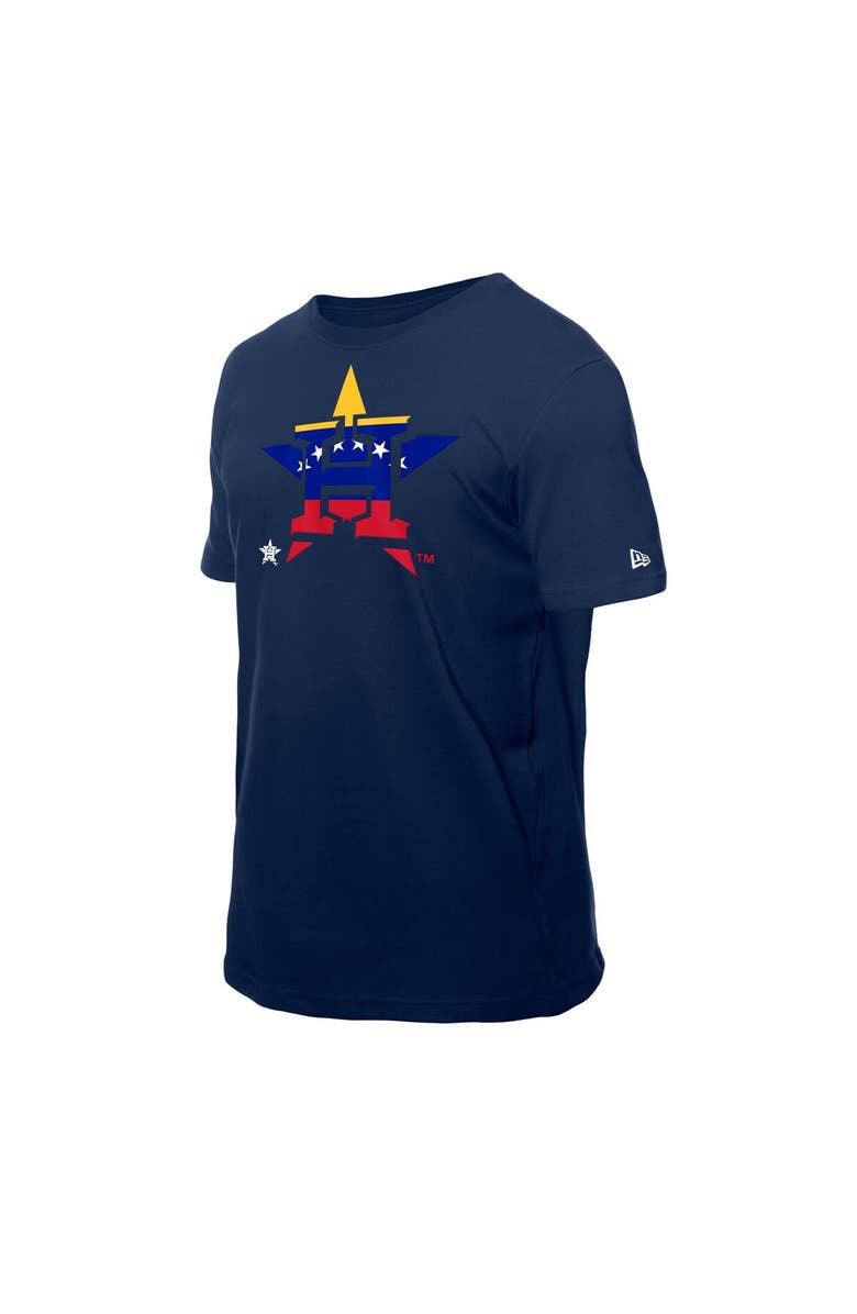 New Era Men's New Era Navy Houston Astros Venezuelan Flag Logo T-Shirt, Alternate, color, Navy