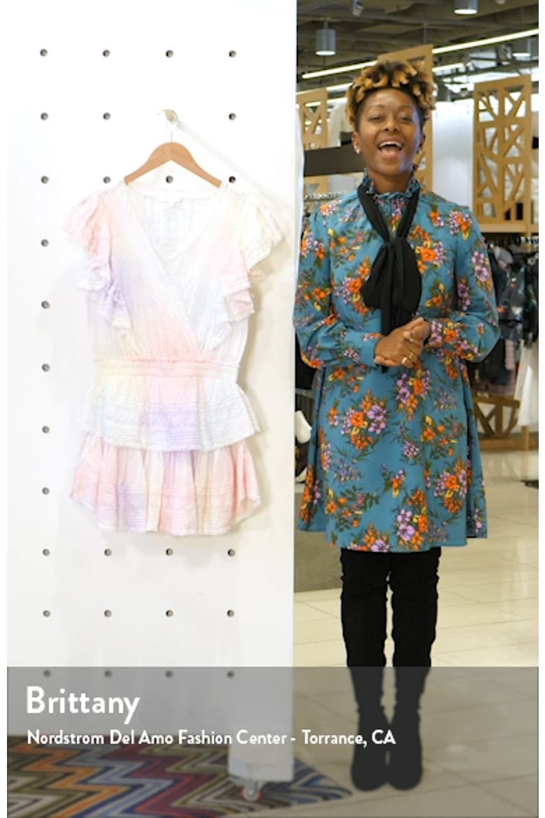 Gwen Ruffle Cotton Eyelet Minidress video