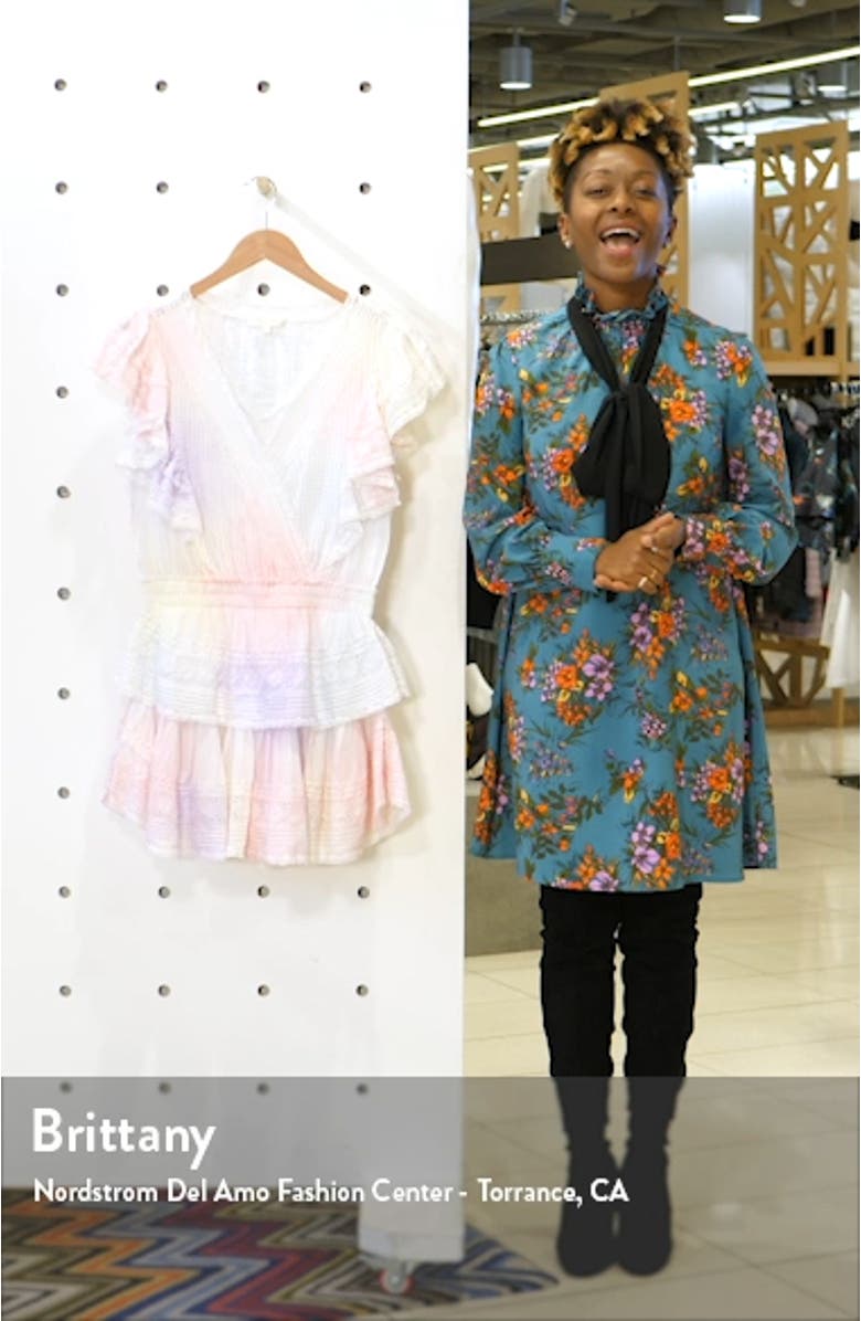 Gwen Ruffle Cotton Eyelet Minidress, sales video thumbnail