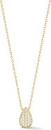 GLAZE JEWELRY Pavé Cubic Zirconia Oval Pendant Necklace