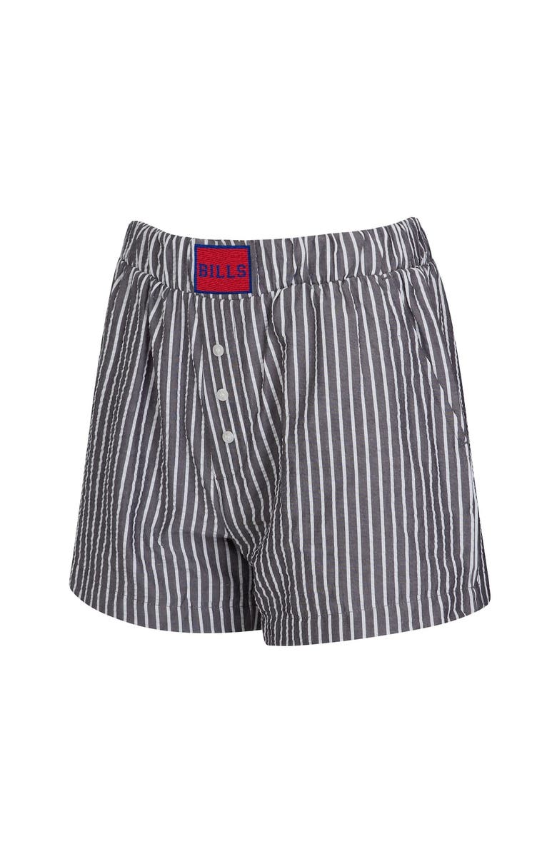 CONCEPTS SPORT Women
s Concepts Sport Charcoal Buffalo Bills Two-Pack Stripes and Solids Boxer Shorts Set, Alternate, color, Charcoal