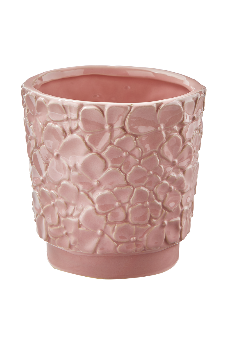Blossom Planter Medium Pink Pink Stoneware Spring, Main, color, Pink