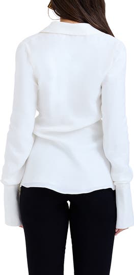Hope Drape Front Tie Shirt