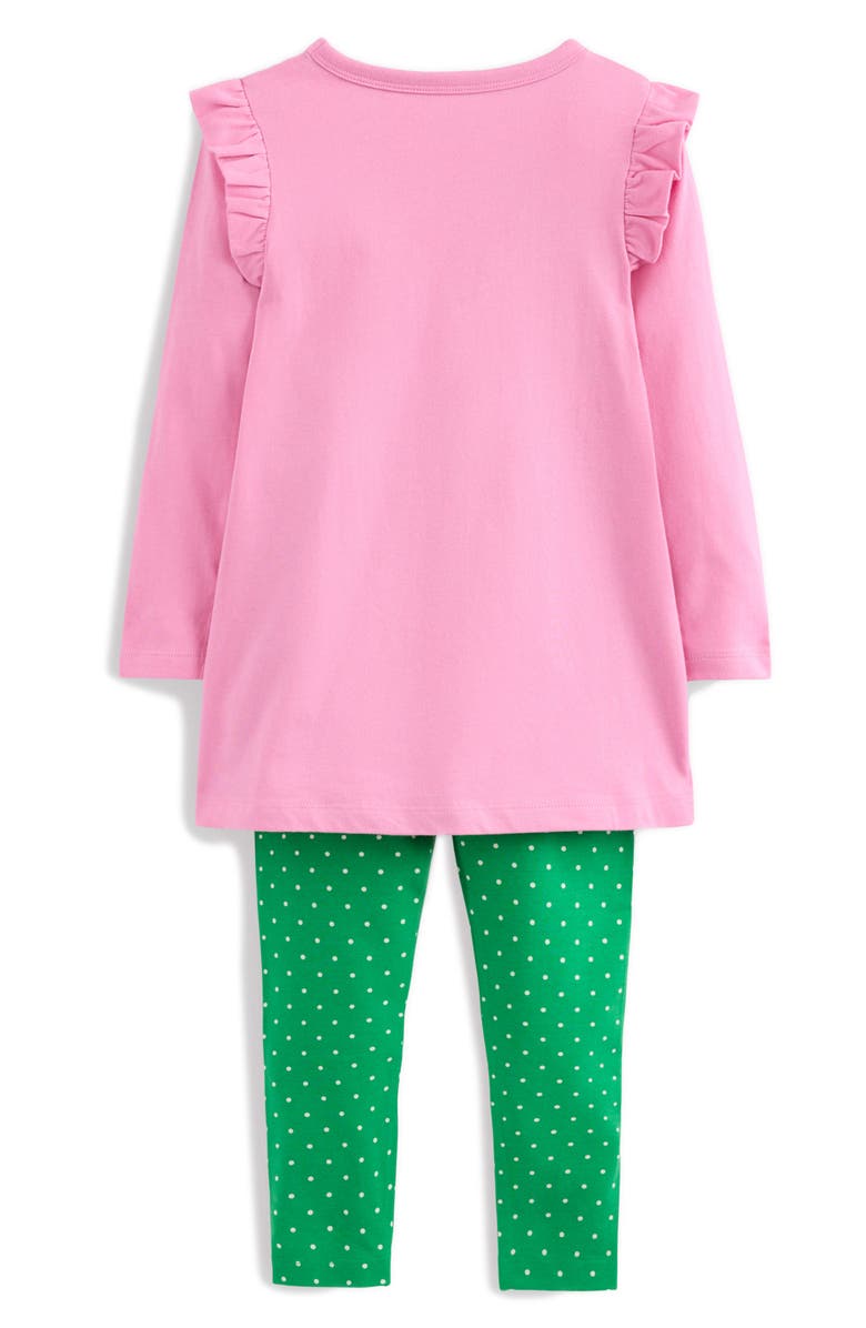 Mini Boden Kids' Floral Appliqué Cotton Tunic & Leggings Set, Alternate, color, 