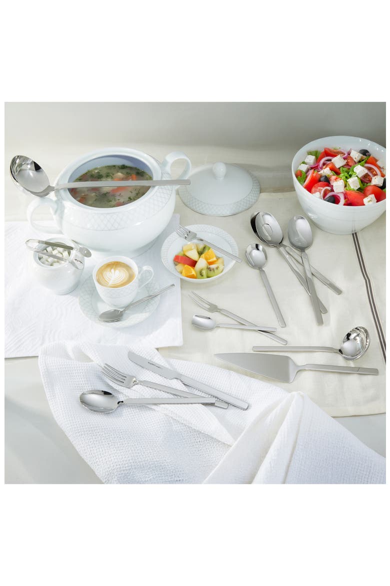 Elegant Stainless Steel 75-Piece Flatware Set, Alternate, color, SILVER