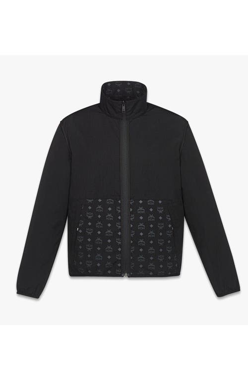 Mcm Reversible Monogram Print Windbreaker In Black