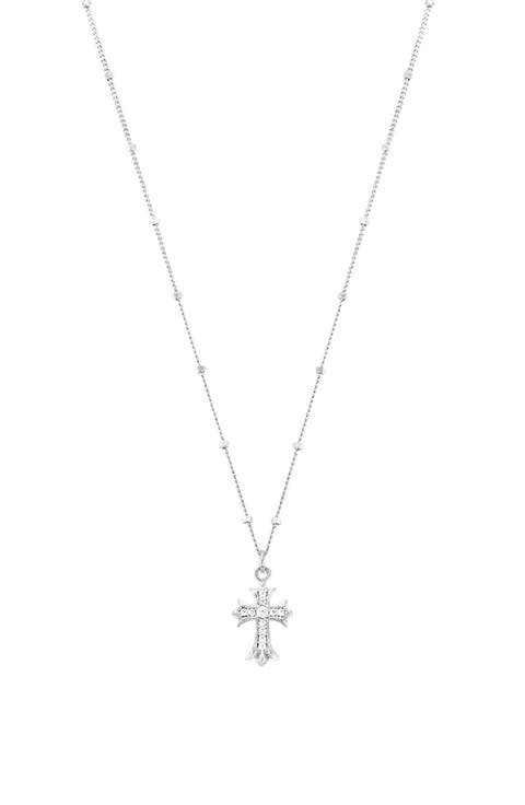Sterling Silver 18k Gold Plated Isla Cross Necklace Holiday Gift Idea
