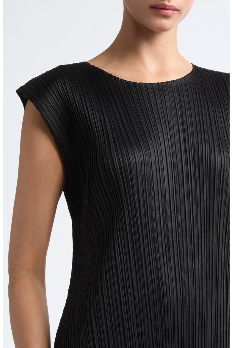 Monthly Colors September Pleated Sleeveless Dress, Alternate, color, BLACK