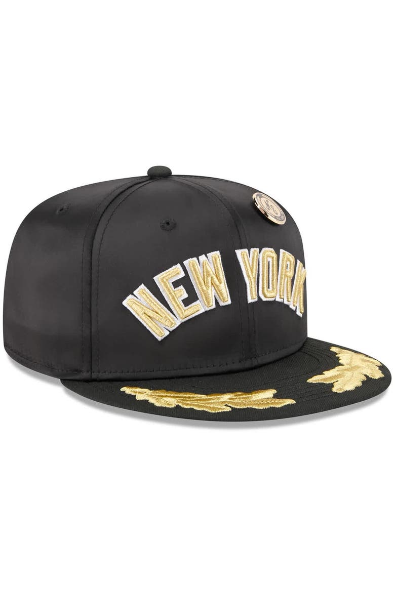 Men's New Era  Black New York Yankees 2025 59FIFTY Day Gold Leaf 59FIFTY Fitted Hat, Alternate, color, Black
