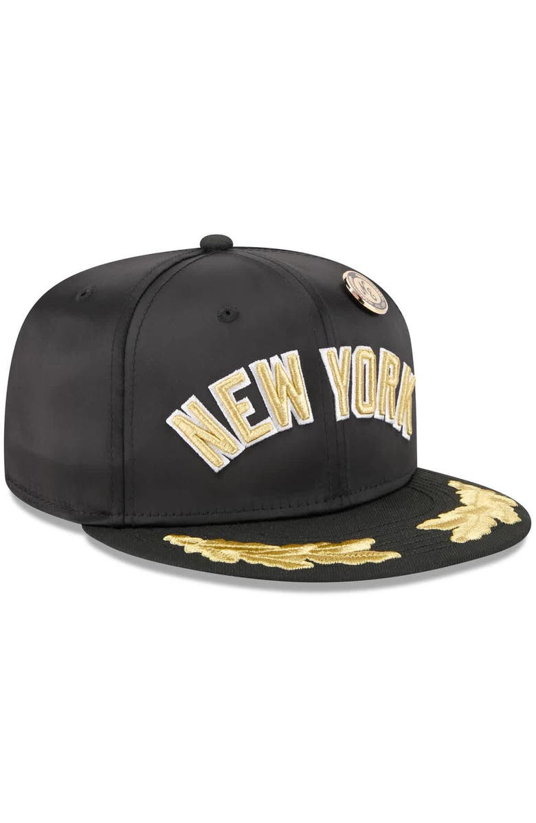 New Era Men's New Era Black New York Yankees 2025 59FIFTY Day Gold Leaf 59FIFTY Fitted Hat, Alternate, color, Black
