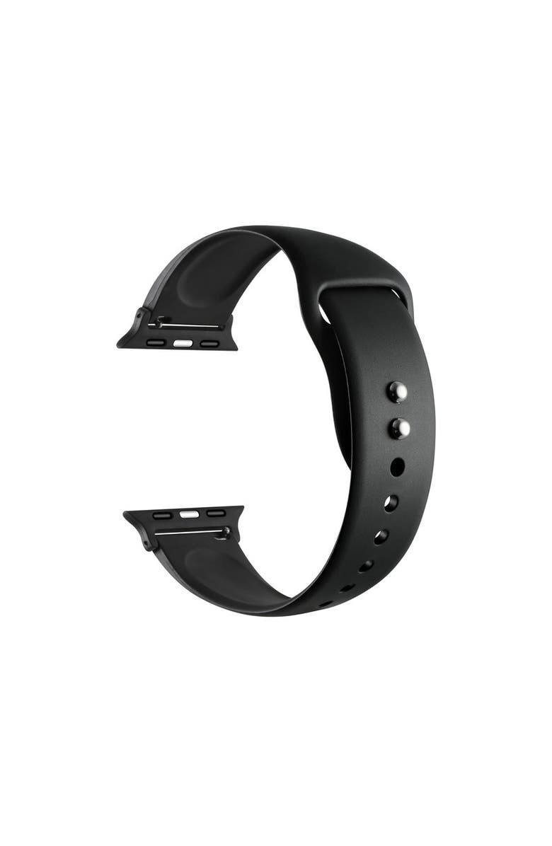 Posh Tech Silicone Band for Apple Watch, Alternate, color, Black