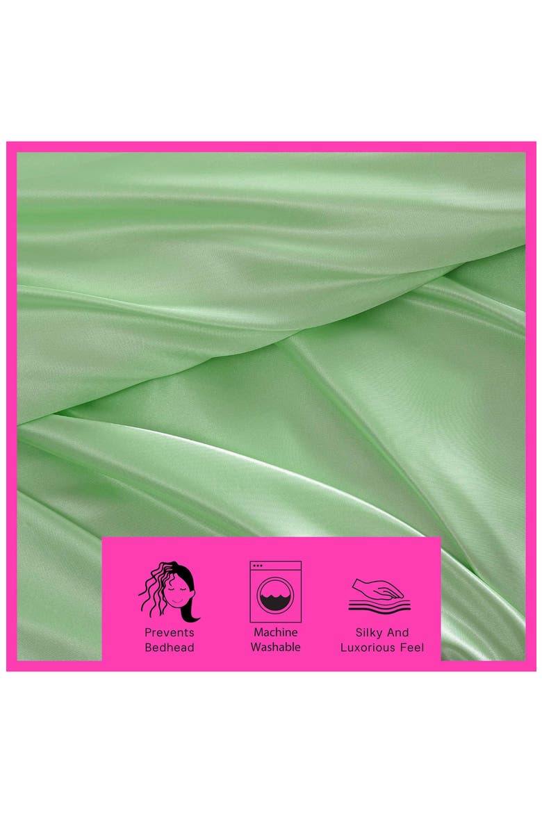 Solid Satin Sheet Set, Alternate, color, PASTEL GREEN