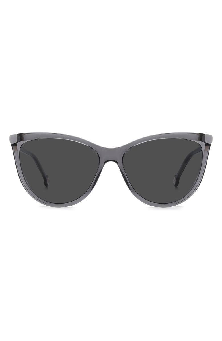 Carolina Herrera 57mm Cat Eye Sunglasses, Main, color, Grey Violet