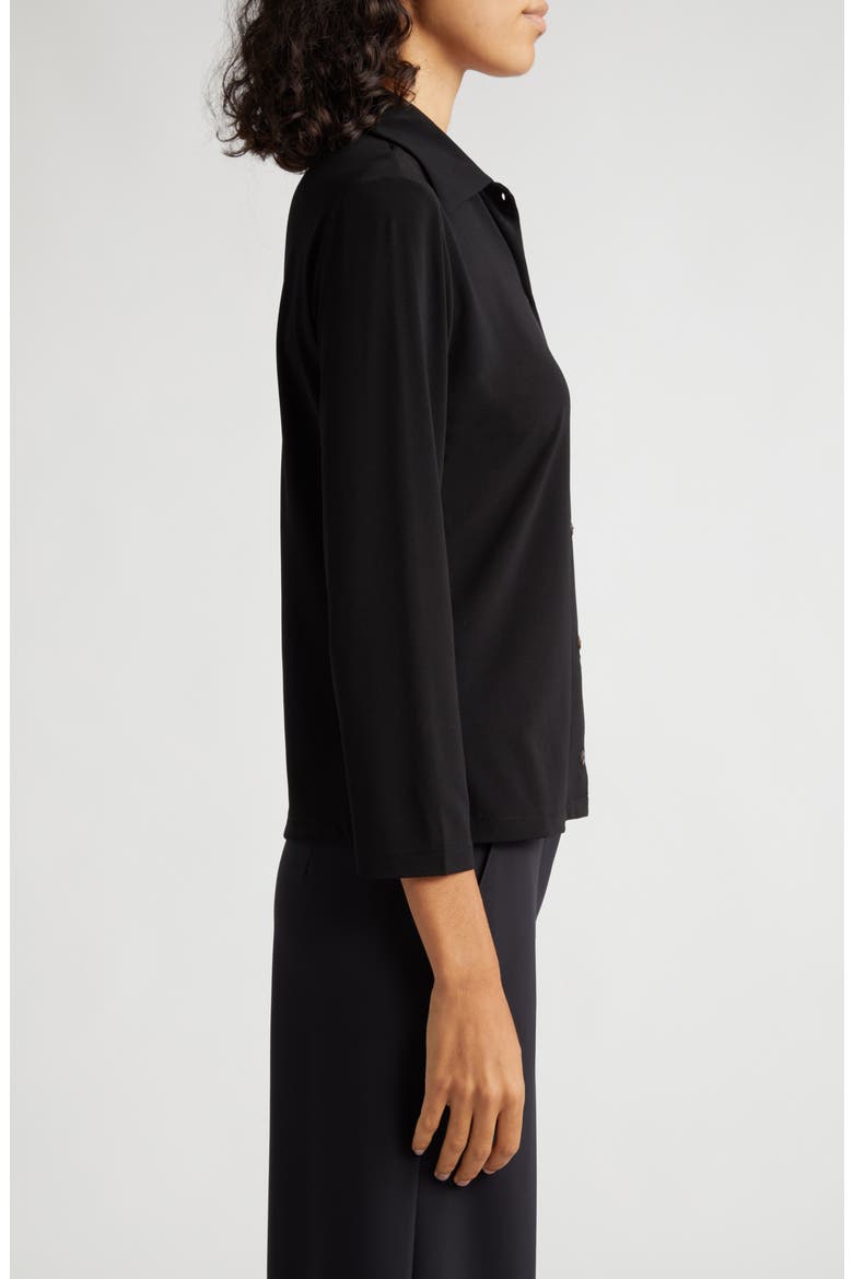 Long Sleeve Button-Up Shirt, Alternate, color, BLACK