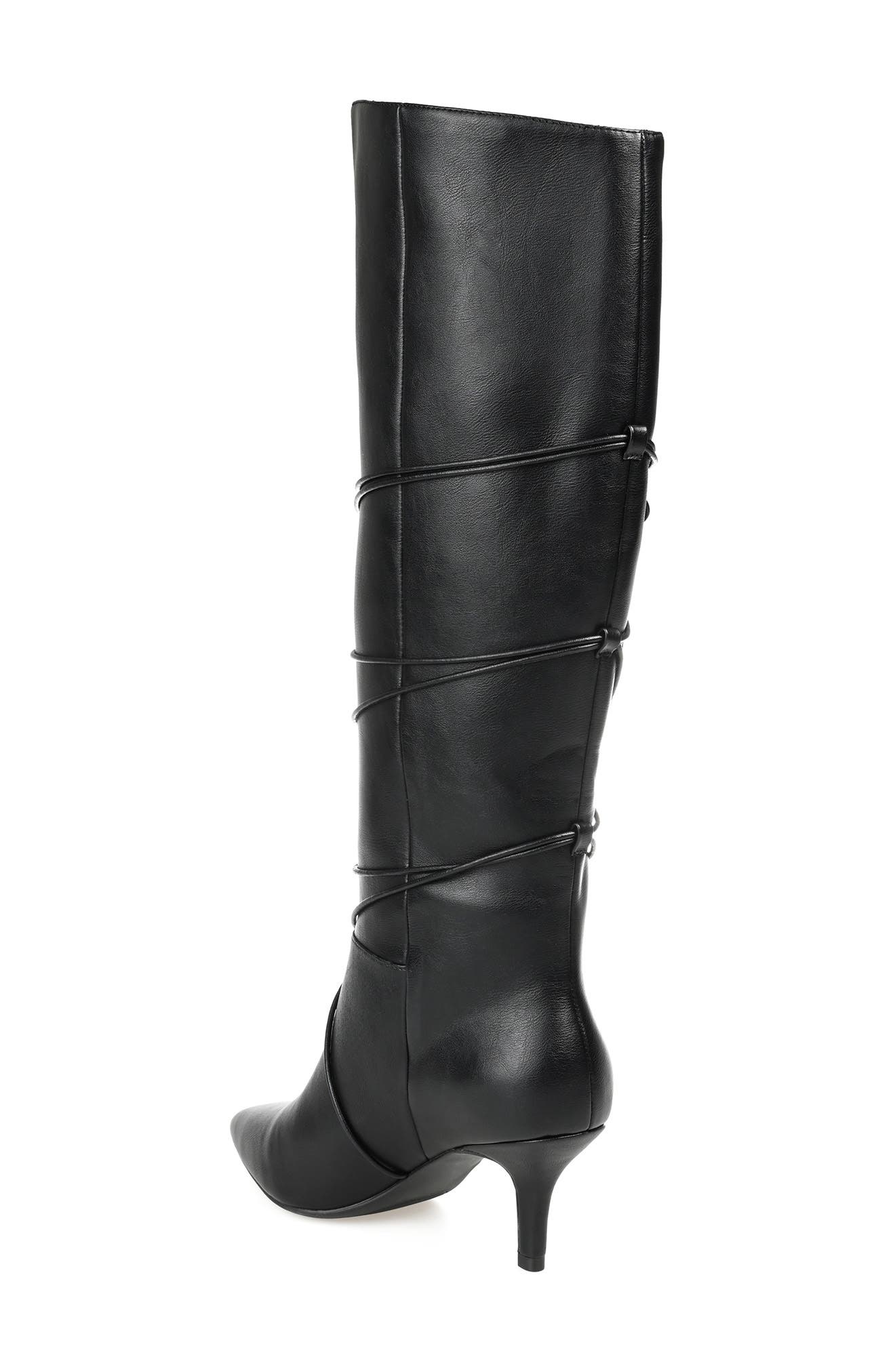 Journee Collection Kaavia Wraparound Tie Boot - Extra Wide Calf, Alternate, color, 