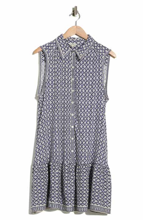 MAX STUDIO Sleeveless Ruffle Hem Shirtdress
