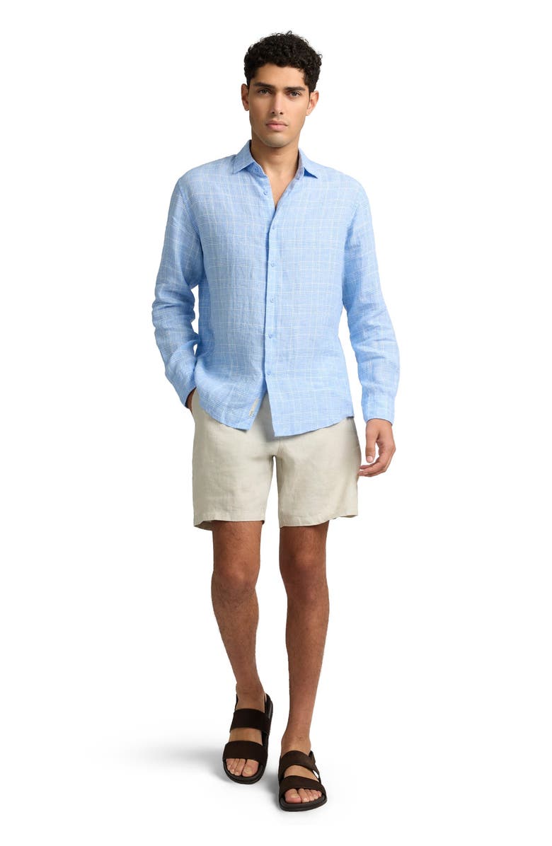 Onia Linen Long Sleeve Shirt, Main, color, Blue Multi