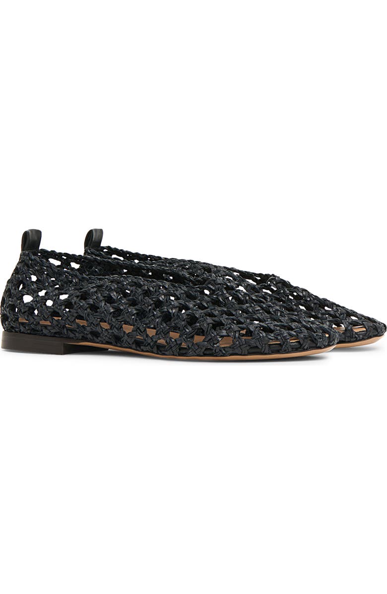Mansur Gavriel Open Weave Ballet Flat, Main, color, Black