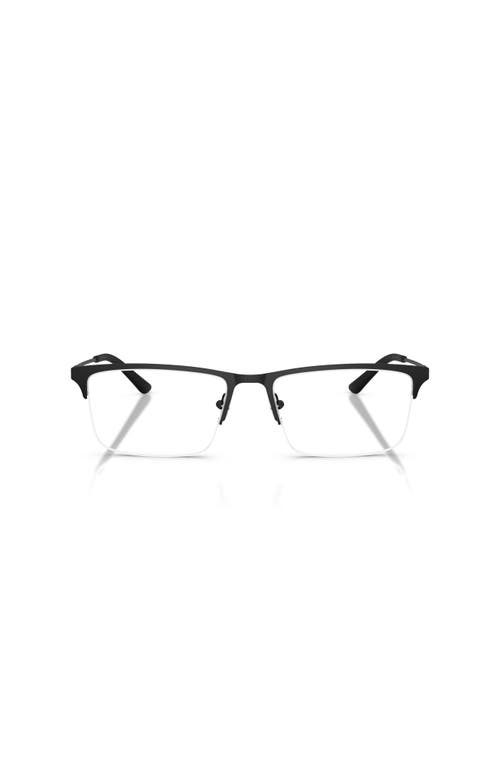 Emporio Armani 57mm Rectangle Optical Glasses In Black