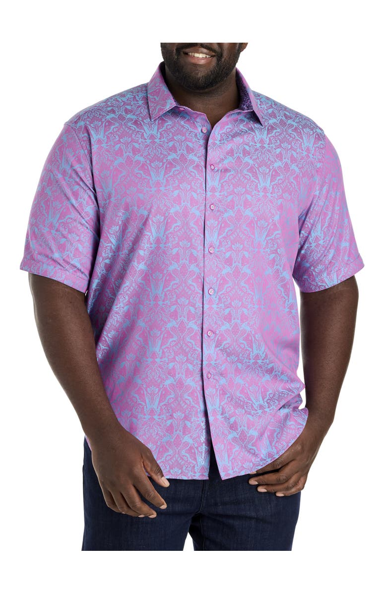 Robert Graham Big & Tall Highland Tonal Sport Shirt, Main, color, 
