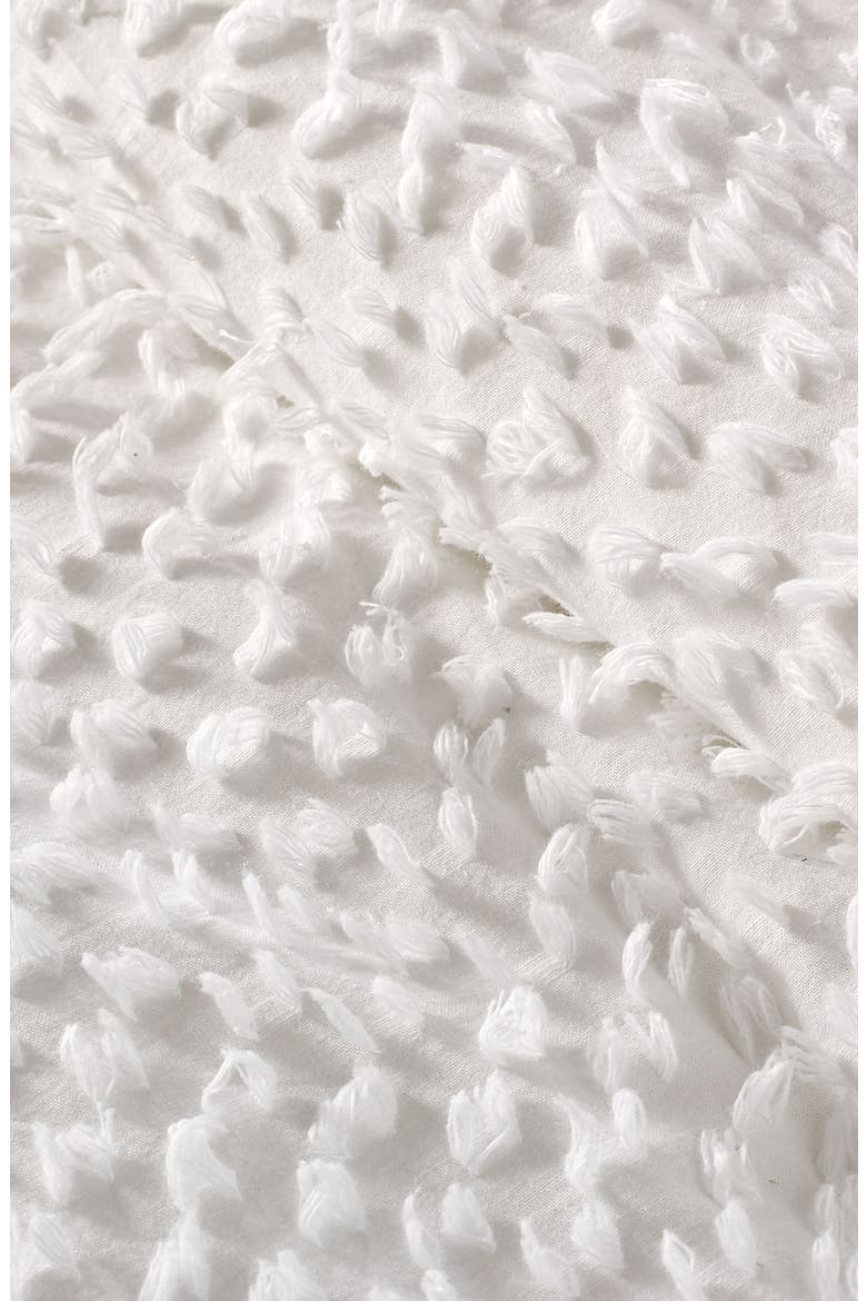 Dot Fringe Duvet Cover, Alternate, color, WHITE