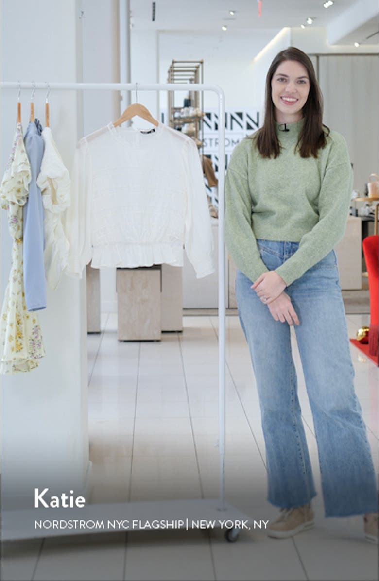 Geneva Lace Trim Cotton Top, sales video thumbnail