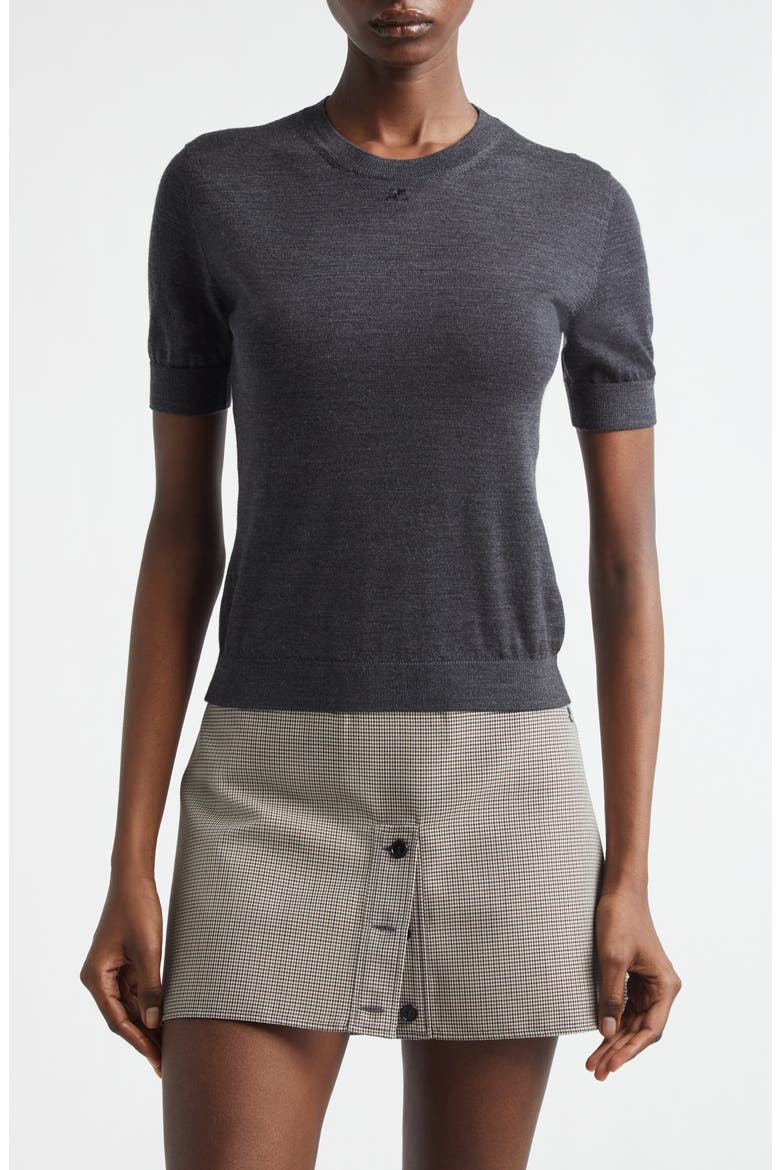 AC Logo Merino Wool Sweater, Main, color, CARBON