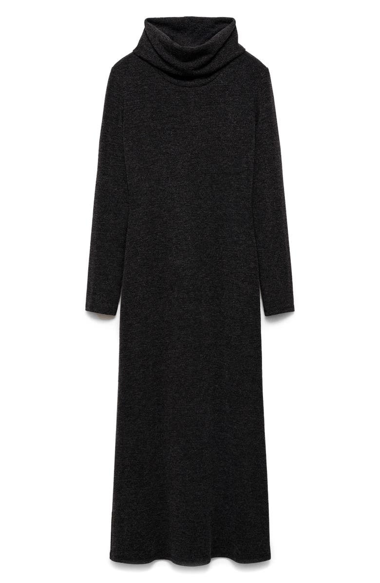 MANGO Turtleneck Long Sleeve Knit Sweater Dress, Alternate, color, 