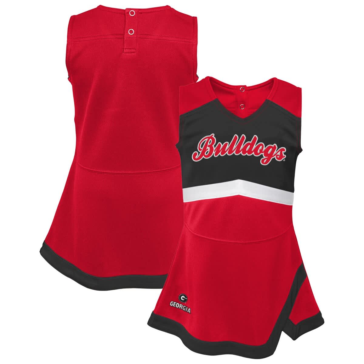 Outerstuff Kids'  Girls Youth Red Georgia Bulldogs Cheer Captain Jumper Dress