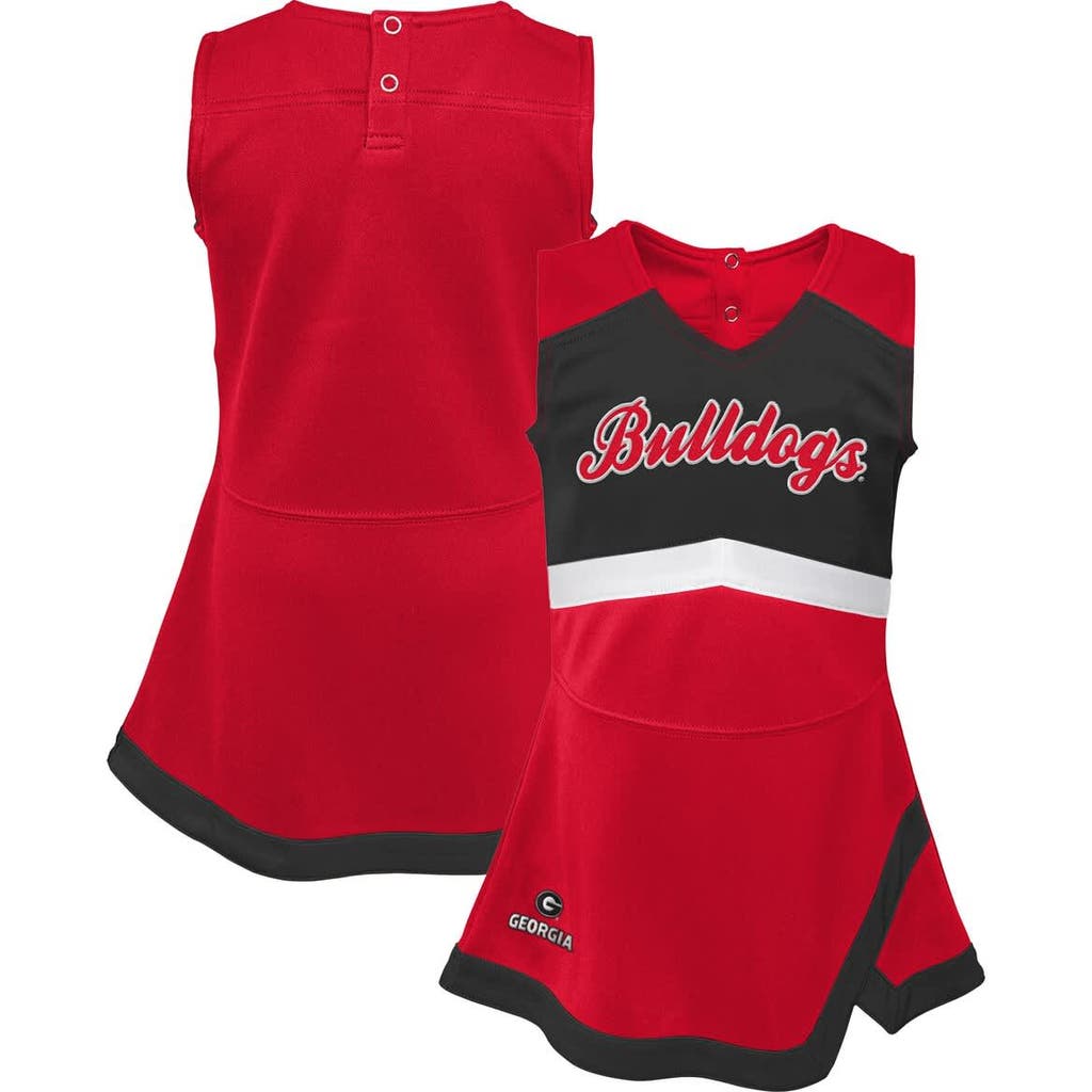 Outerstuff Kids' Girls Youth Red Georgia Bulldogs Cheer Captain Jumper Dress