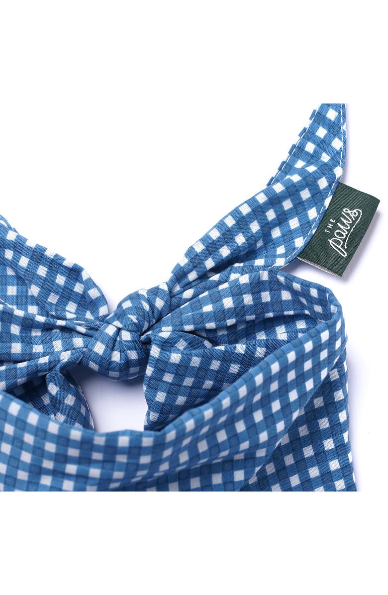 The Paws Blue Gingham Dog Bandana, Alternate, color, Blue