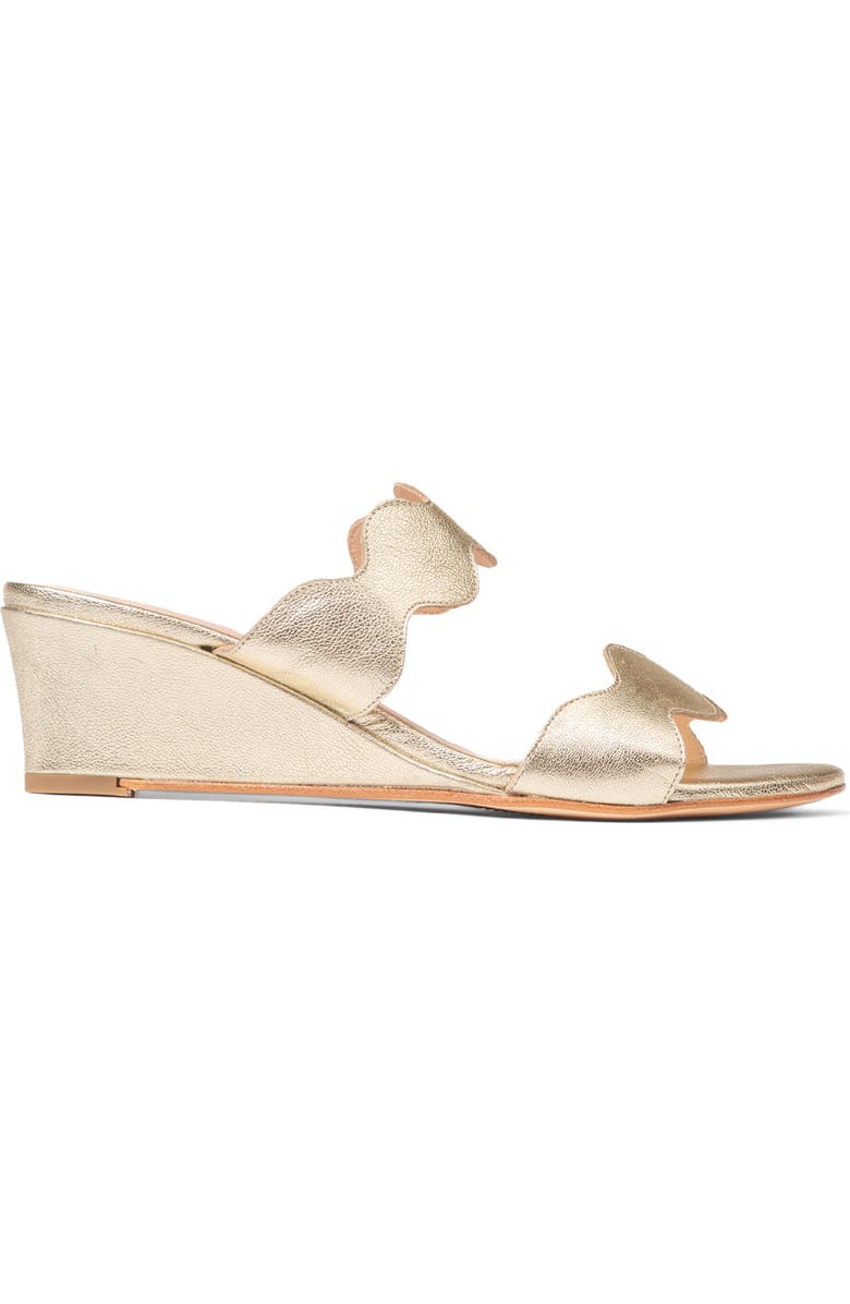 patricia green Palm Beach Wedge Sandal, Alternate, color, Gold Leather