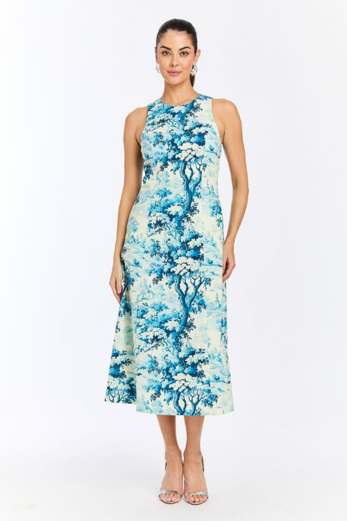 Mestiza New York Louisa Midi Dress In Blue