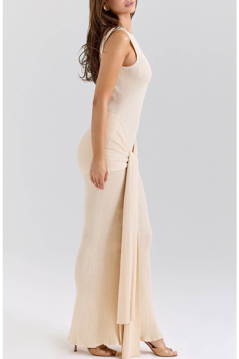 Akaia Draped Knit Maxi Dress, Alternate, color, CHAMPAGNE