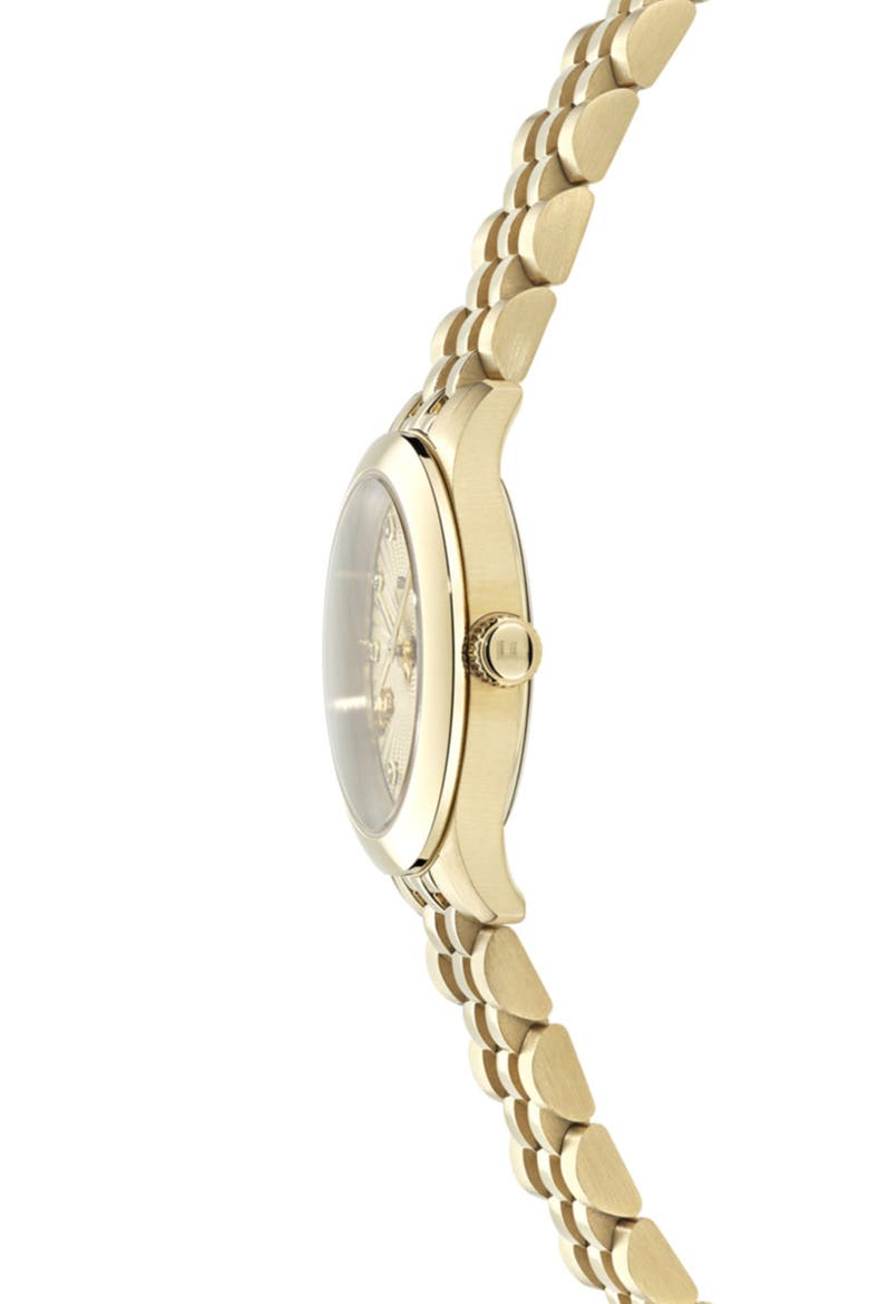 Mini Duo Diamond Bracelet Watch, 25mm, Alternate, color, IP YELLOW GOLD