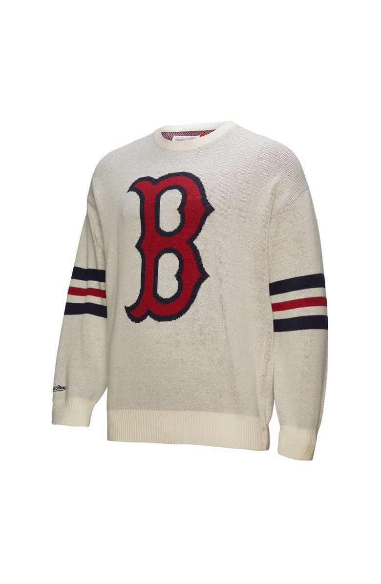 Mitchell & Ness Men's Mitchell & Ness Cream Boston Red Sox Retro Pullover Sweater, Alternate, color, Cream