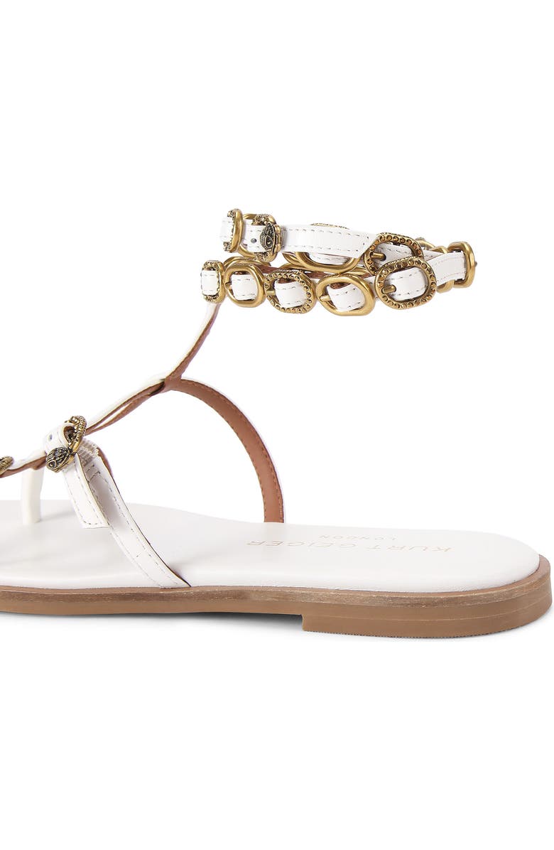 Kurt Geiger London Regent Buckle Embellished Gladiator Sandal, Alternate, color,
