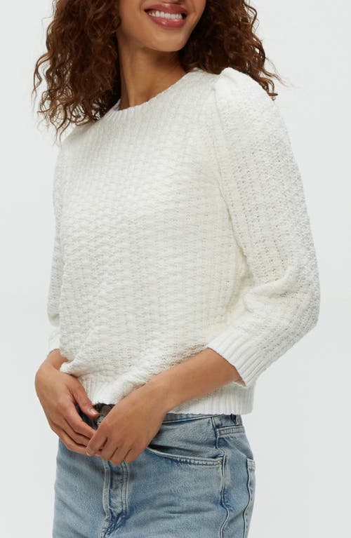 Michael Stars Leonora Puff Sleeve Sweater In White