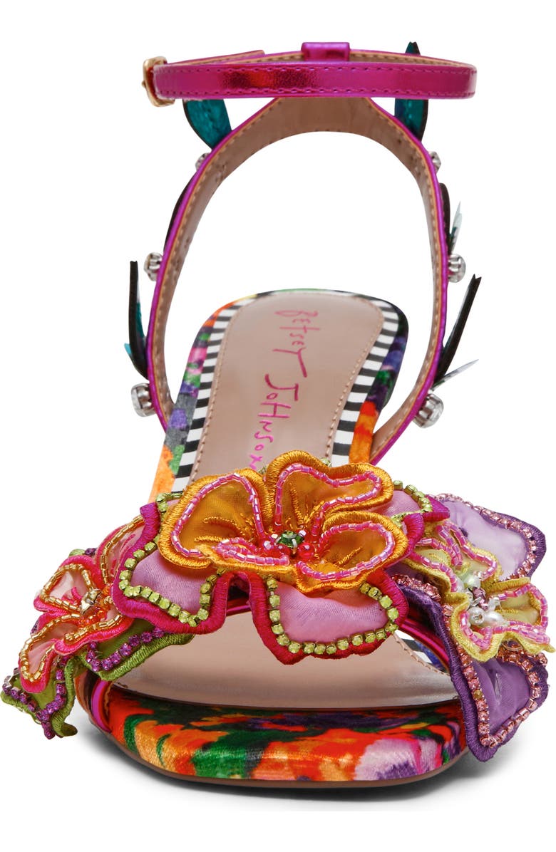 Betsey Johnson Annalee Ankle Strap Sandal, Alternate, color, Floral Multi