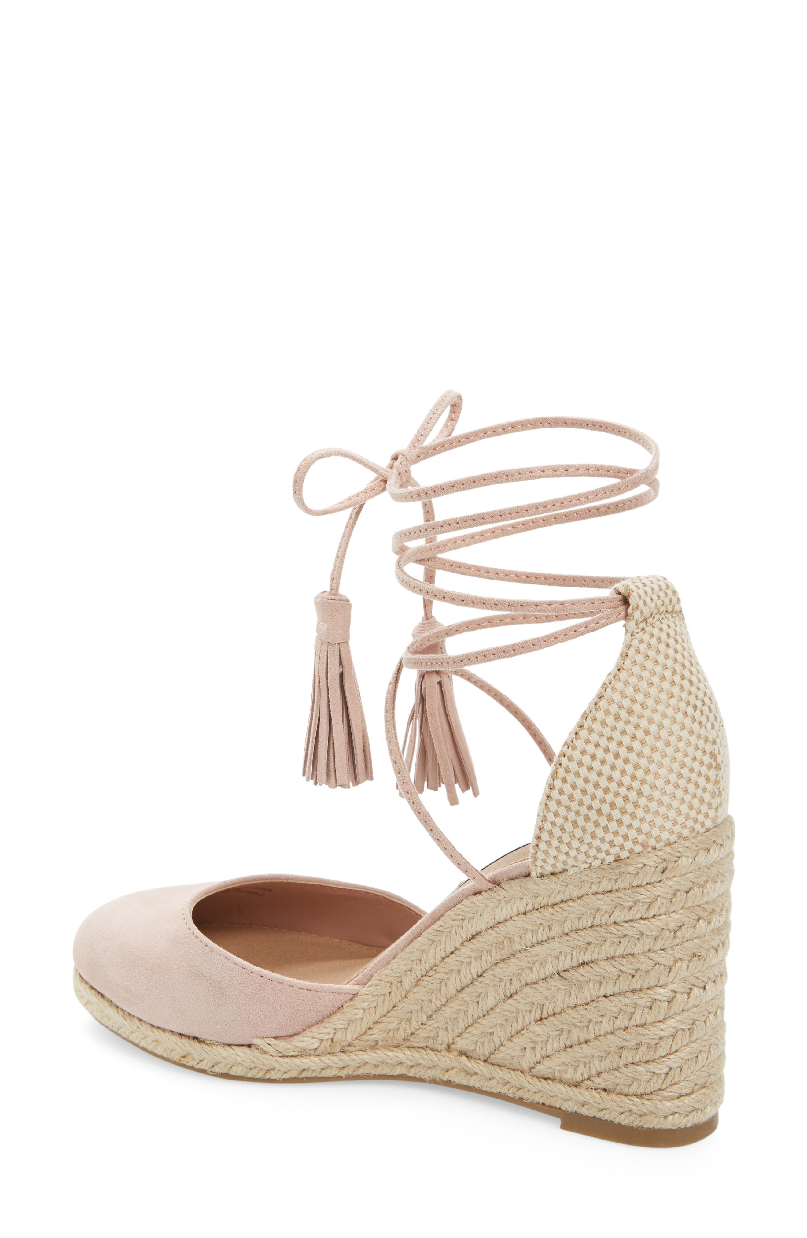 Bestow Wraparound Wedge, Alternate, color, PINK SUEDE