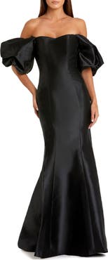 Mac Duggal Petite Sweetheart Off The Shoulder Puff Sleeve Gown