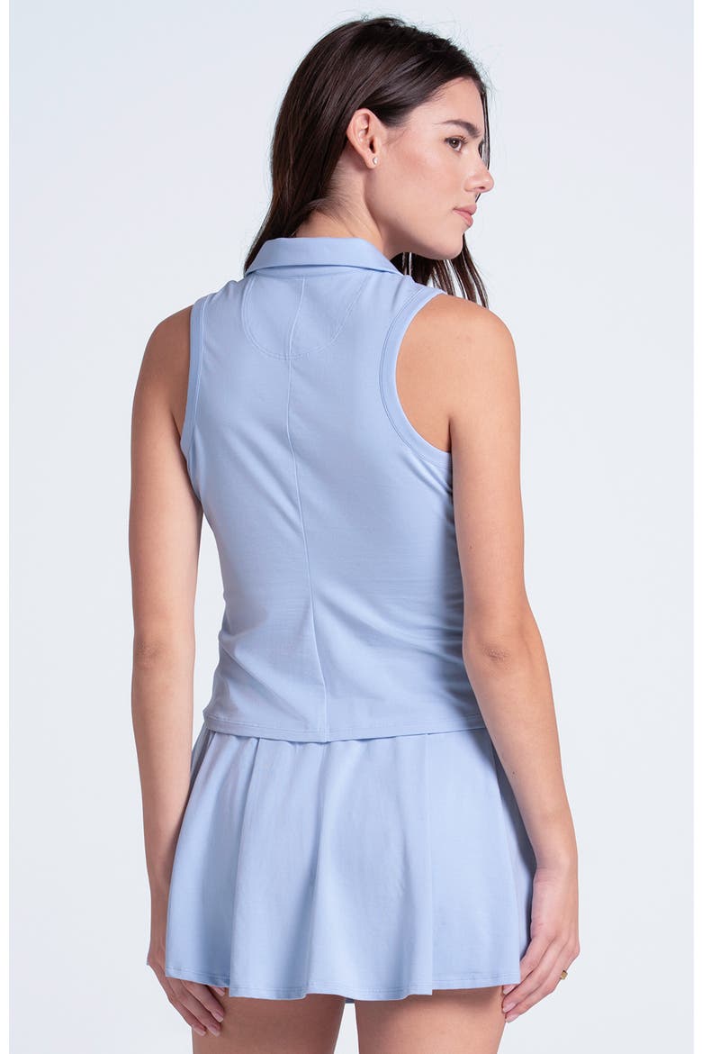 Womens' Pima Polo Top, Alternate, color, Crystal Blue