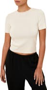 Solid & Striped The Riada Crewneck Crop Knit Top