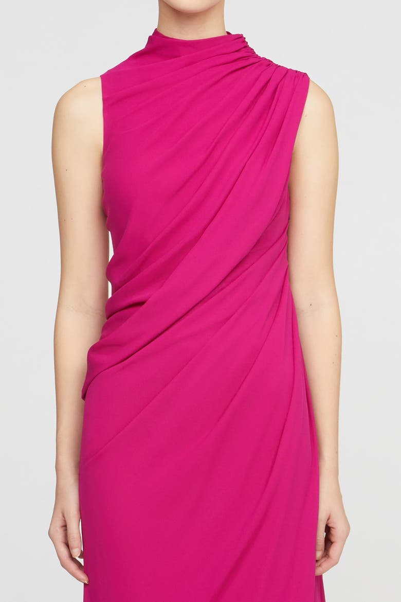 Essia Georgette Gown, Alternate, color, Rosewood