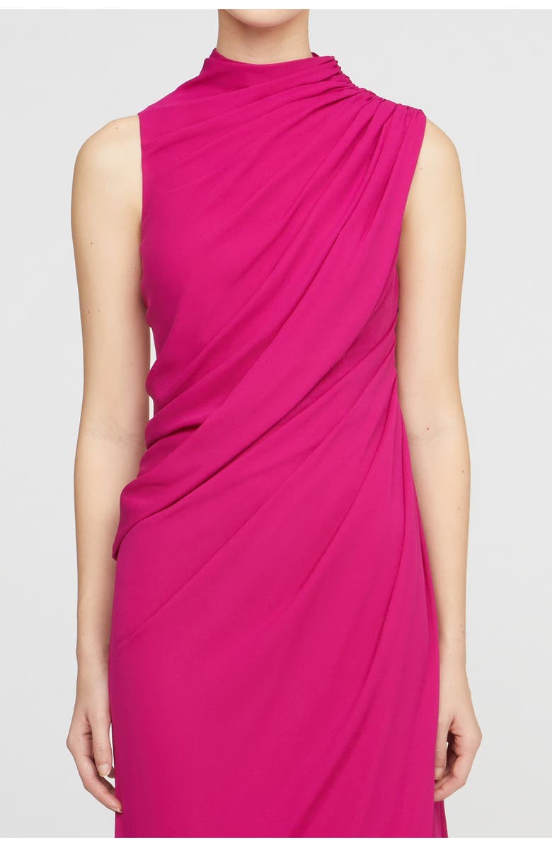 HALSTON Essia Georgette Gown, Alternate, color, Rosewood