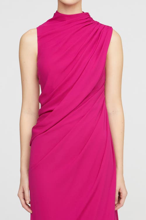 Halston Essia Georgette Gown In Pink