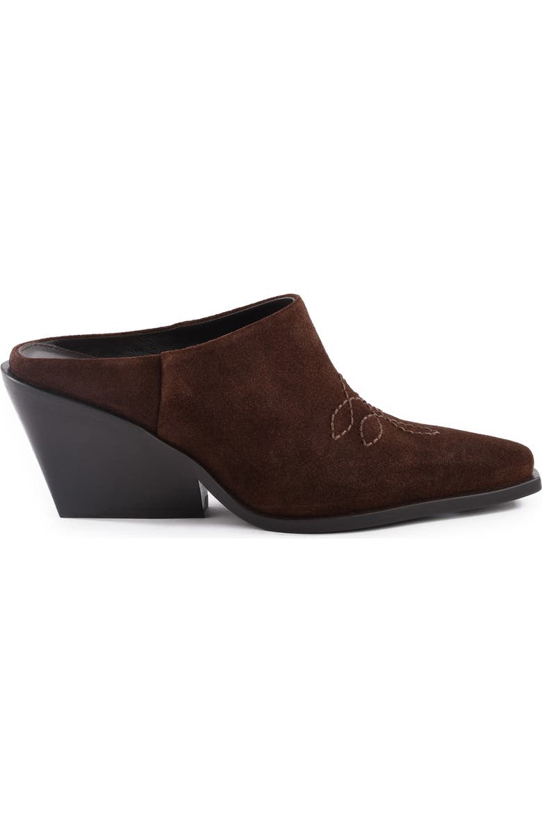 Seychelles Spirit Pointed Toe Mule, Alternate, color, Dark Brown Suede
