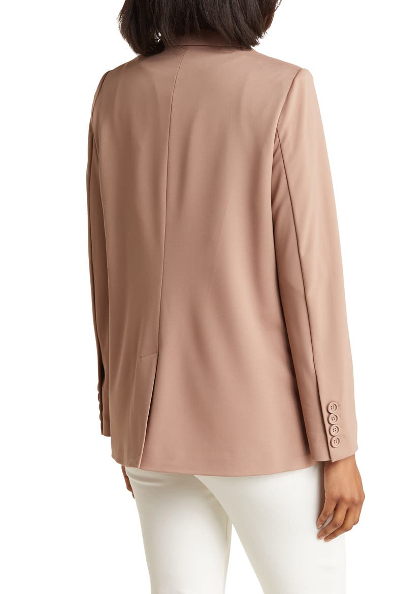 Twill One Button Blazer, Alternate, color, SWEET LATTE
