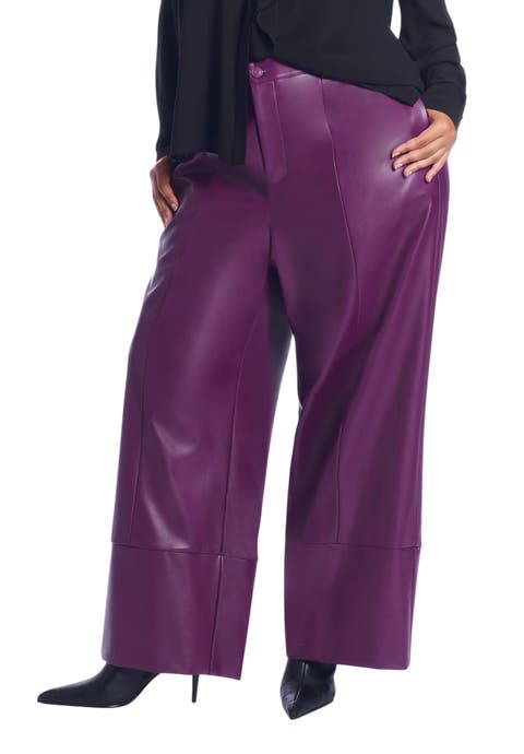 Cuffed Faux Leather Pants