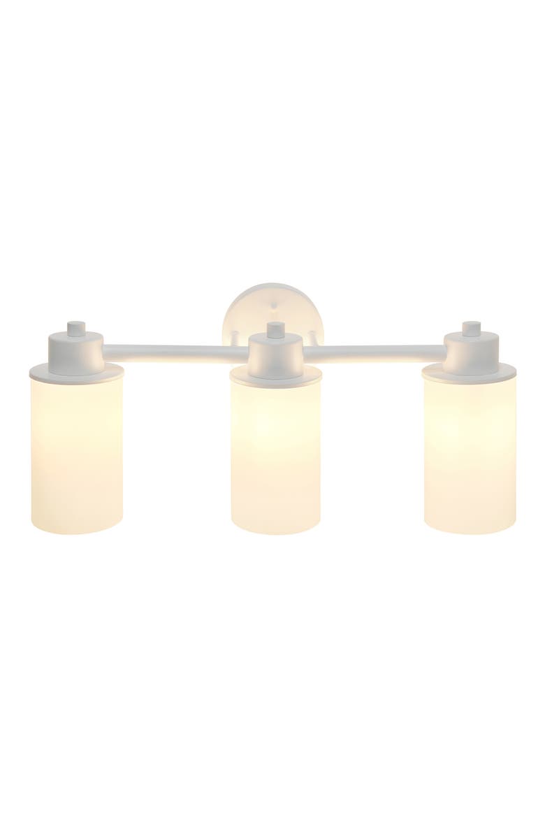 Three Light Opaque Glass Shade Vanity Light, Alternate, color, WHITE